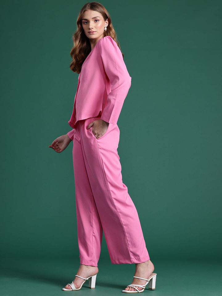 DressBerry Lapel Collar Blazer-Style Co-ords