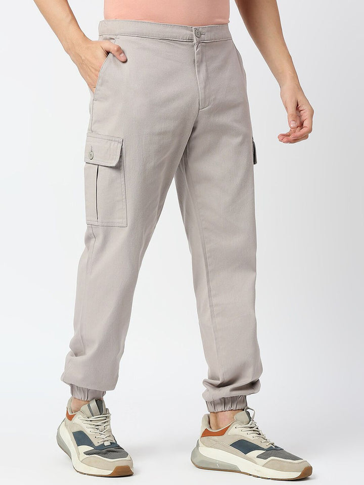 Thomas Scott Men Comfort Mid-Rise Easy Wash Cargo Trousers