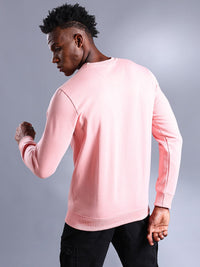The Indian Garage Co Men Pink Solid Sweatshirt