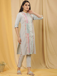 W Geometric Printed Regular Kurta with Trousers