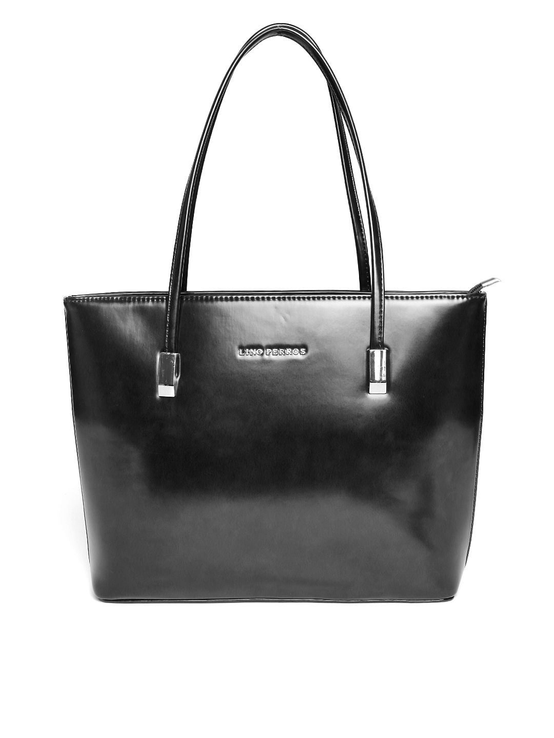 Lino Perros Black Glossy Shoulder Bag