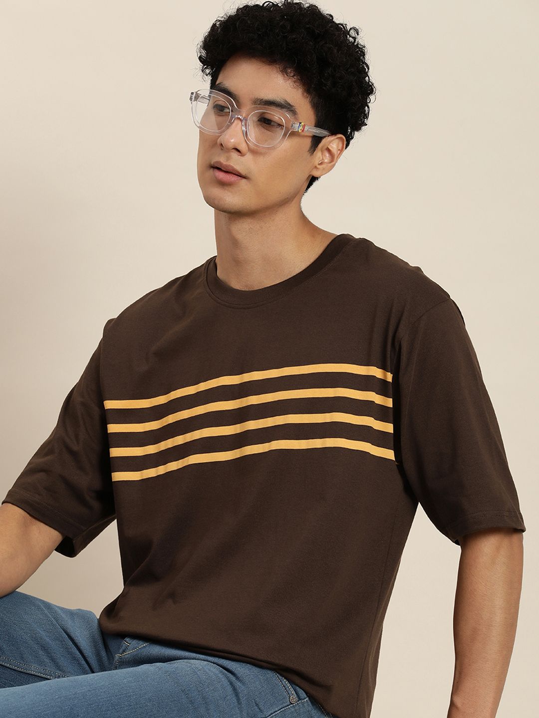 DILLINGER Men Striped Oversized T-shirt