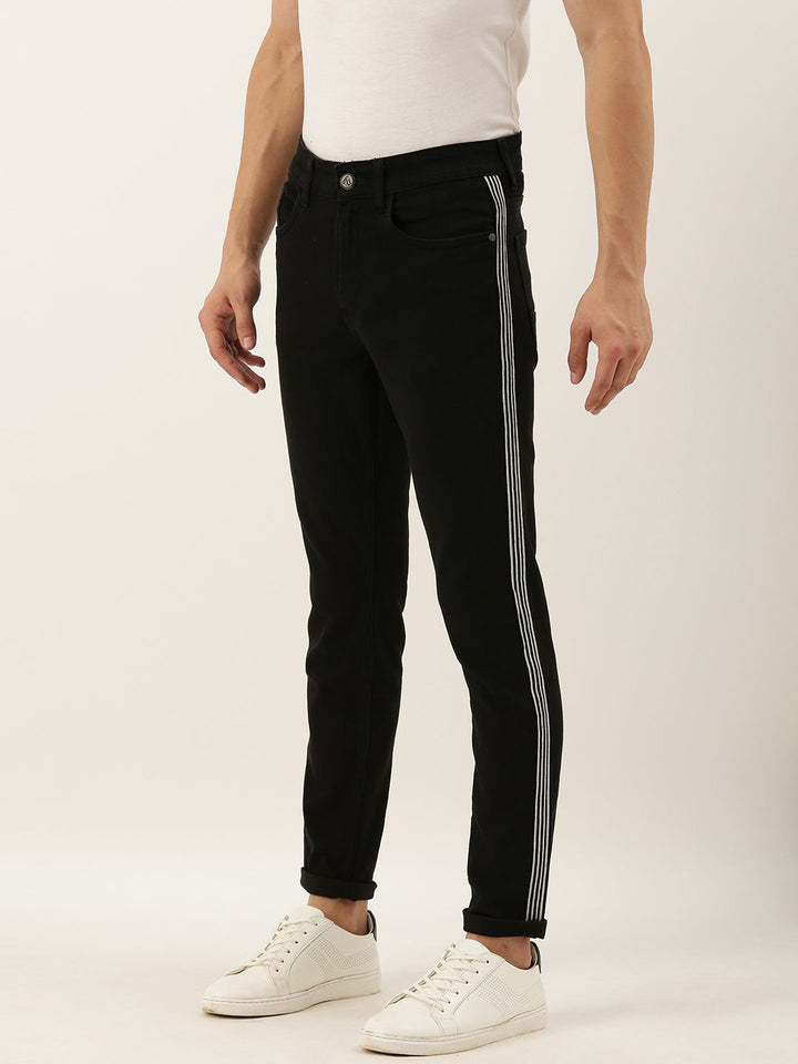 The Indian Garage Co Men Black Slim Fit Mid-Rise Clean Look Jeans