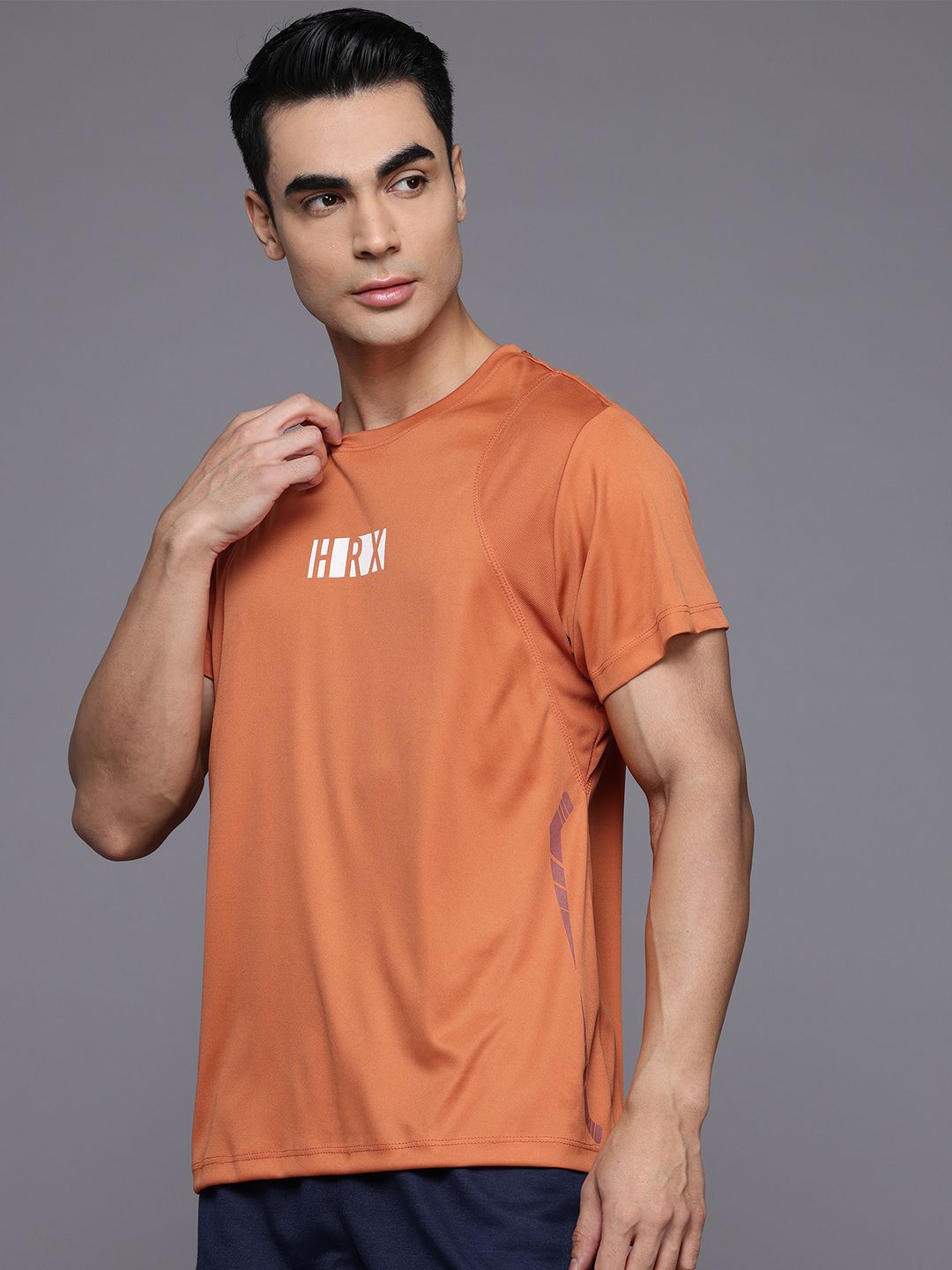 HRX by Hrithik Roshan Men Printed Rapid-Dry Training T-shirt