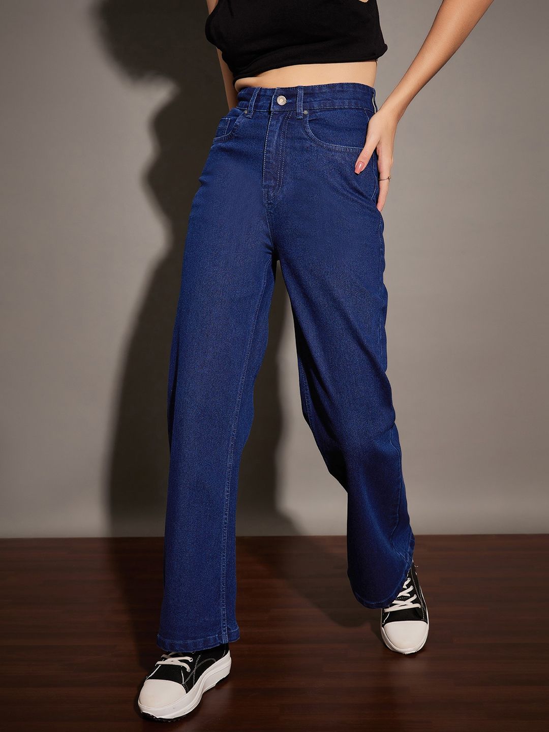 SASSAFRAS Women High-Rise Clean Look Stretchable Jeans