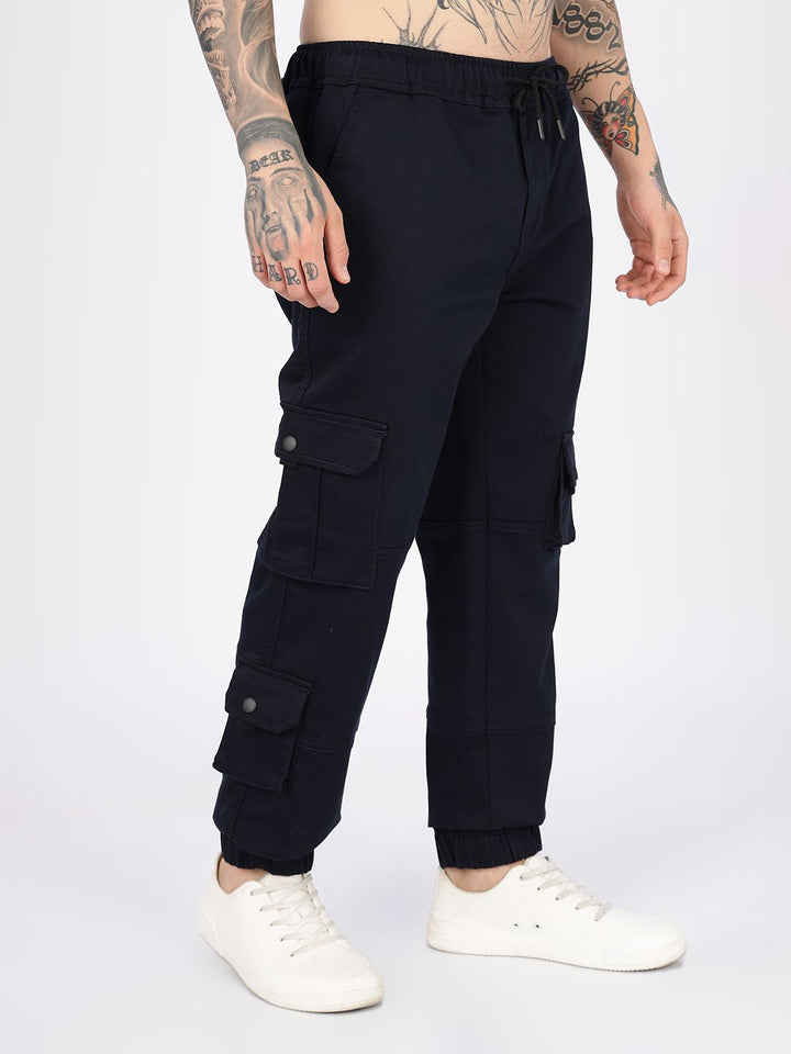 Eszett Lelaki Cotton Regular Fit Cargos Trousers