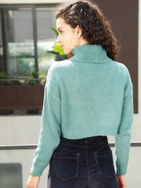 STREET 9 Women Green Crop Pullover