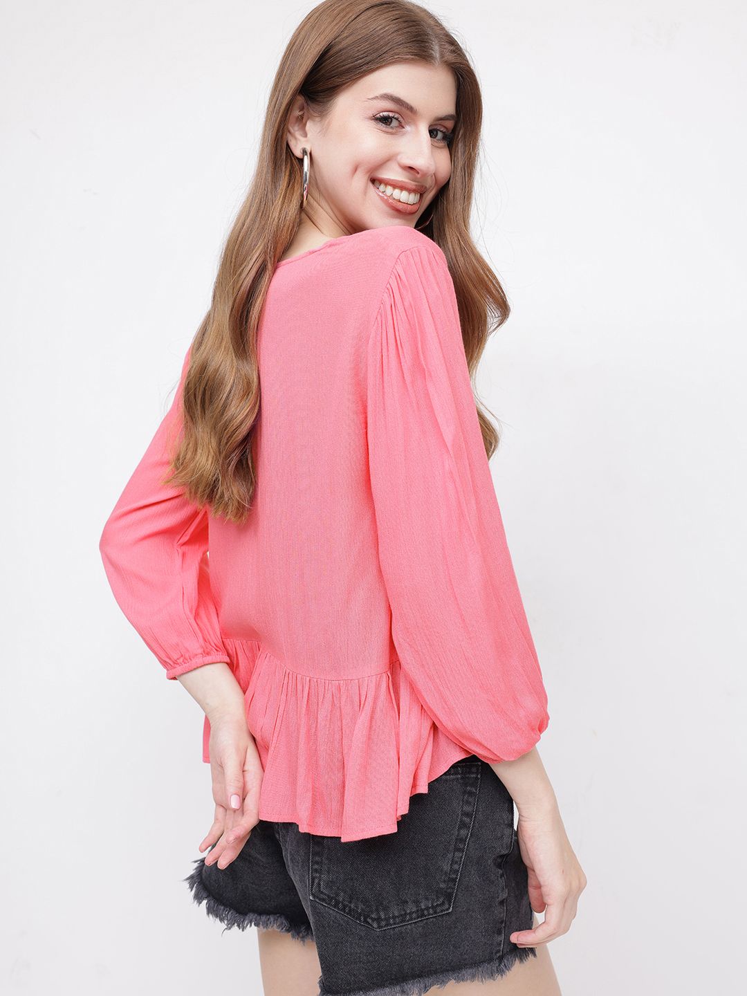 DressBerry The Flatter-Me Fit Pleated A-Line Top