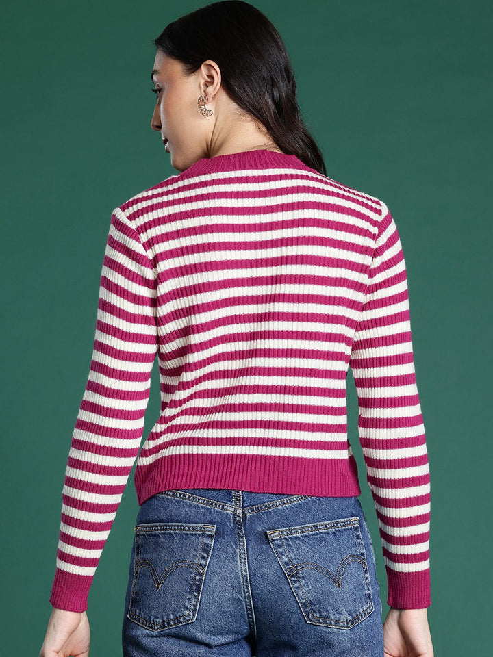 DressBerry Acrylic Striped Pullover