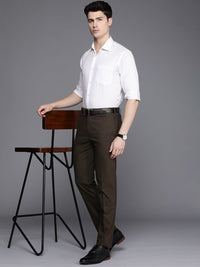 Raymond Men Textured Slim Fit Formal Trousers