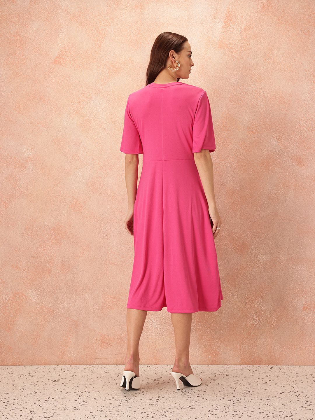 all about you Flared Sleeves Panel A-Line Dress