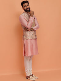 KeSt Men Etnik Motif Tenah Reka Bentuk Mandarin Mandarin Nehru Jaket