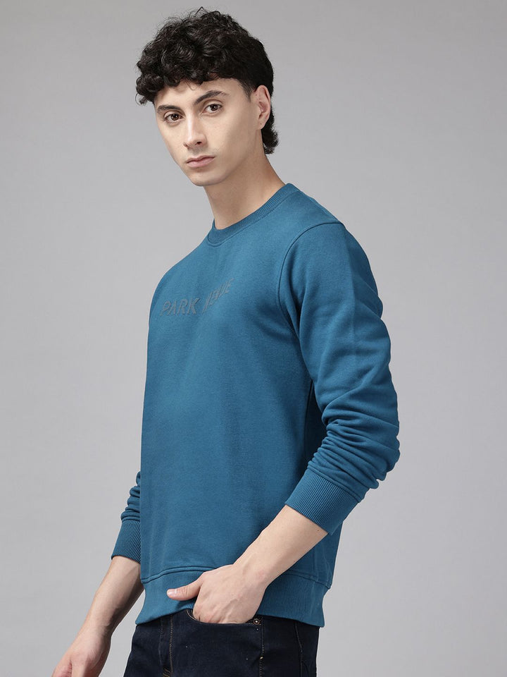 Park Avenue Slim Fit Brand Logo Printed Sweatshirt