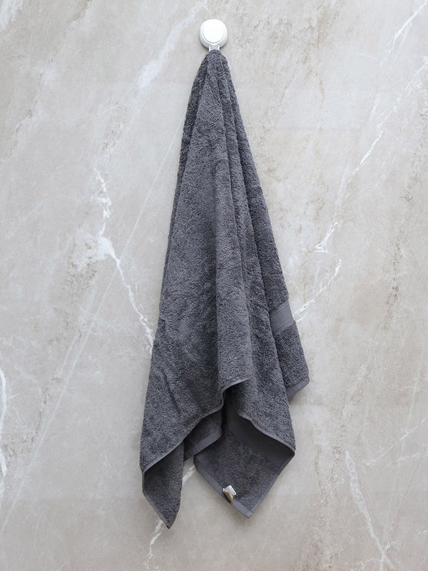 BOMBAY DYEING Charcoal Pure Cotton 550 GSM Bath Towel