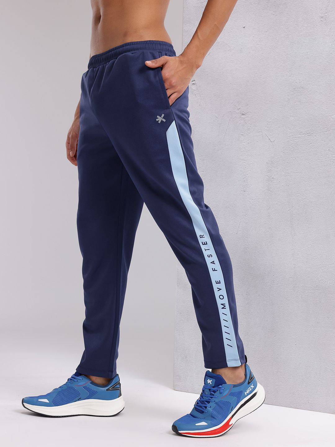 HRX by Hrithik Roshan Men Contrast Taping Rapid-Dry Running Track Pants