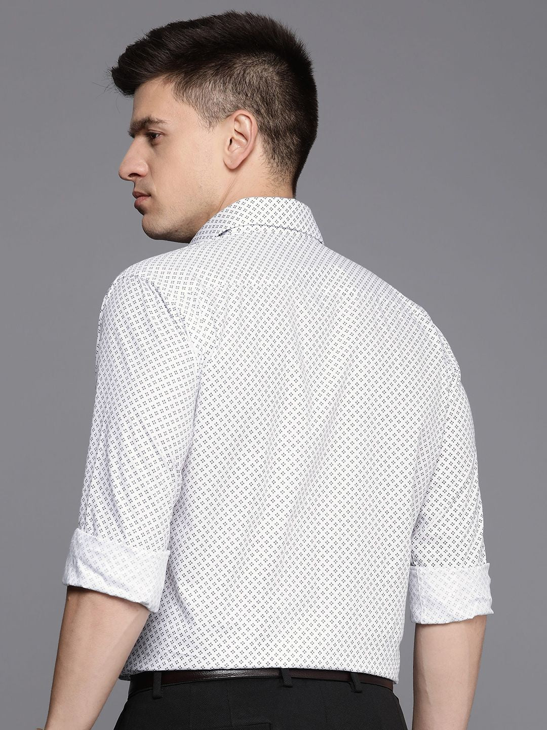 Raymond Men Slim Fit Pure Cotton Printed Formal Shirt