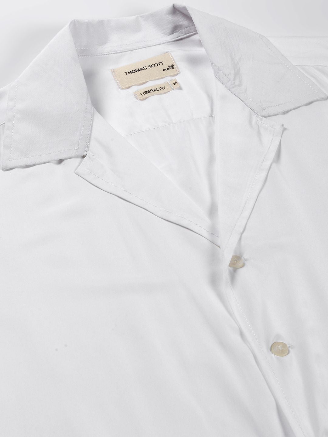 Thomas Scott Classic Spread Collar Short Sleeves Casual Shirt
