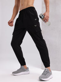 HRX by Hrithik Roshan Men Panelled Mid-Rise Rapid-Dry Training Cargos
