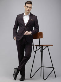 Park Avenue Self Design Textured Single Breasted Super Slim Fit 2 Piece Party Suits