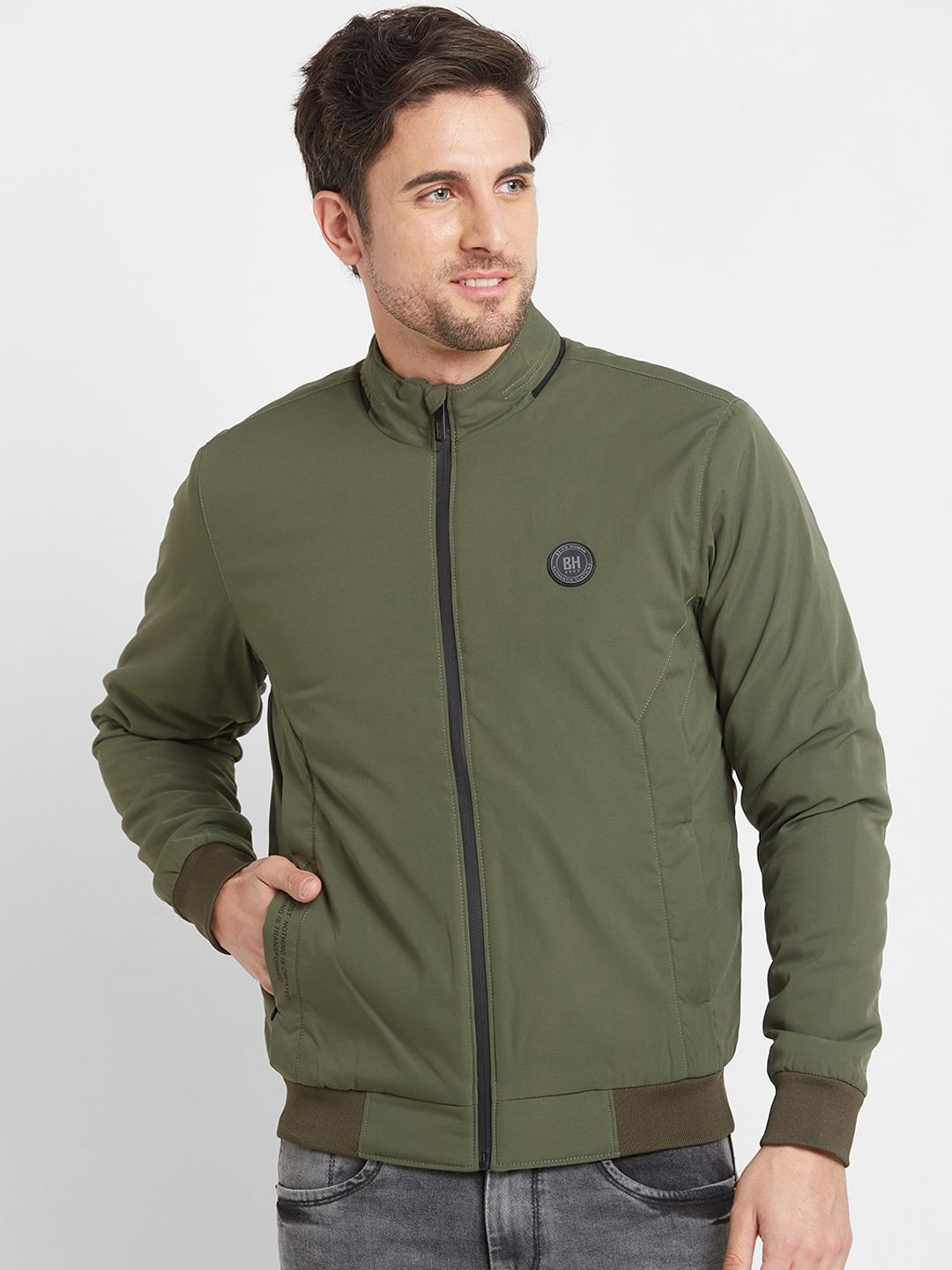 Being Human Mock Collar Bomber Jacket