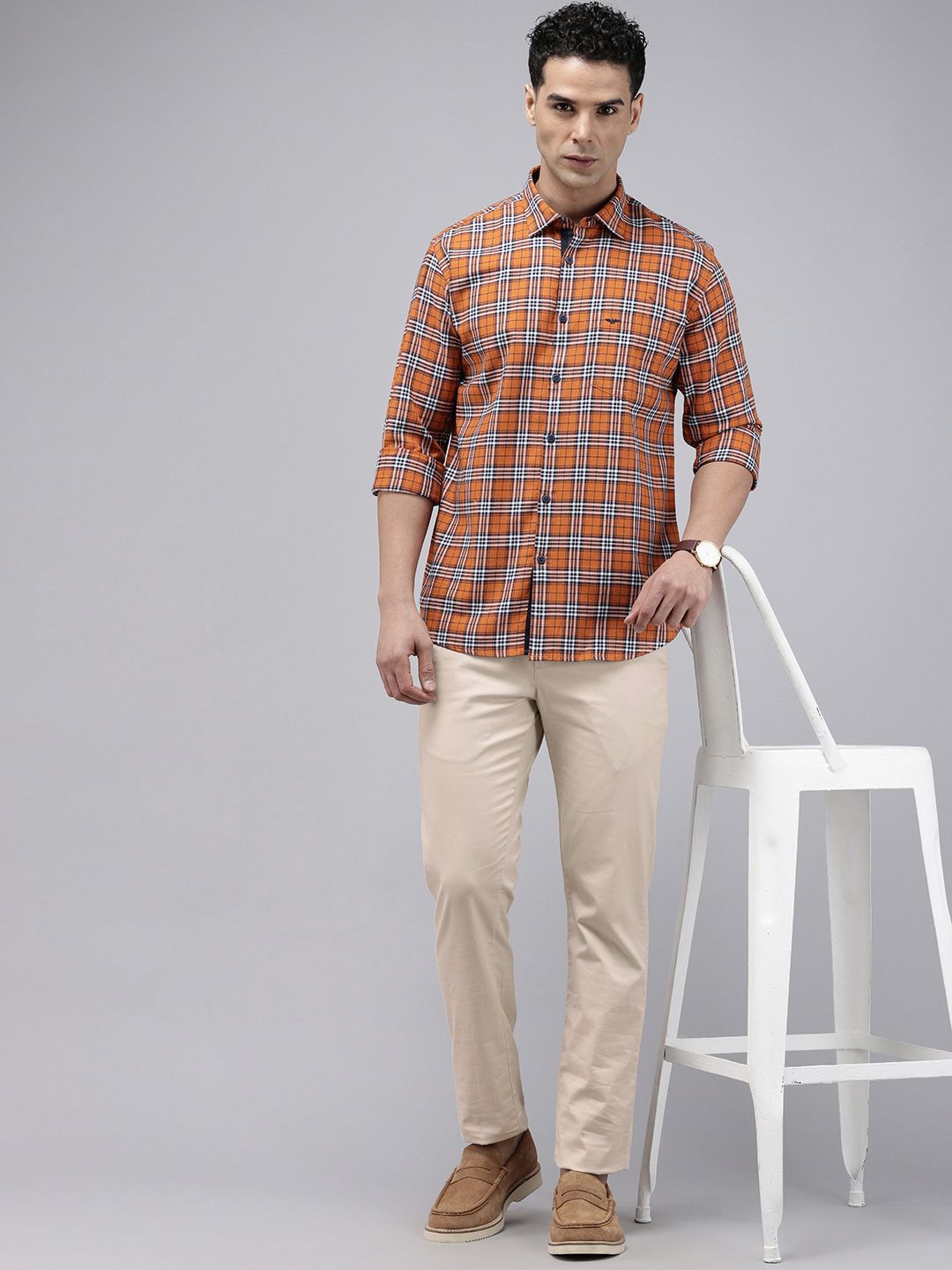 Park Avenue Men Super Slim Fit Chinos Trousers