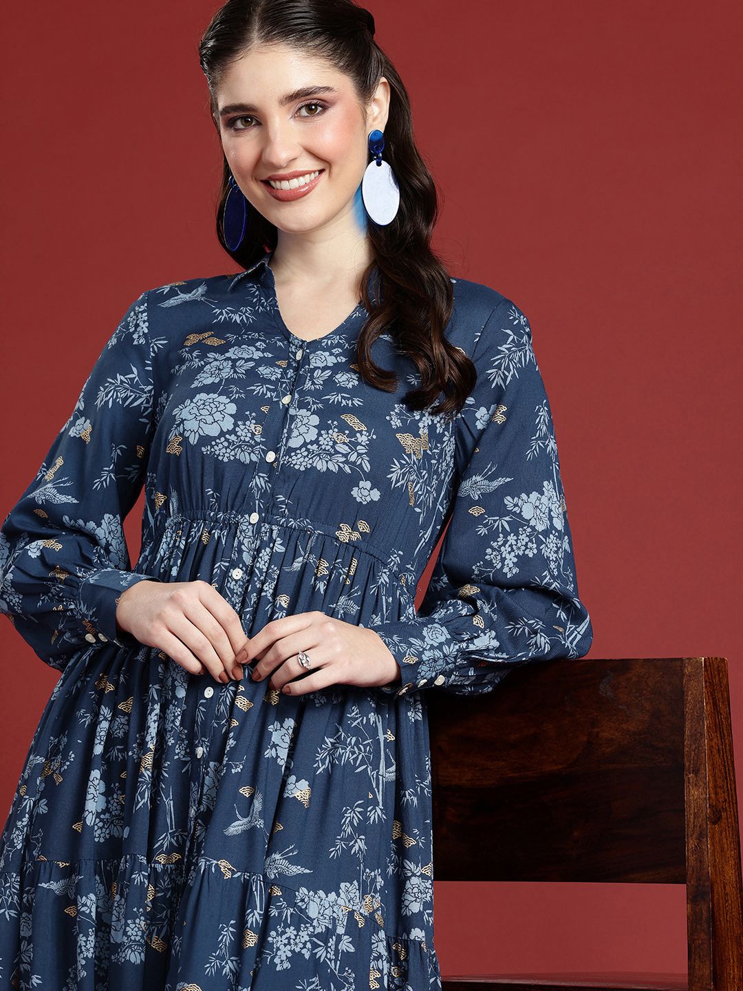 Anouk Ethnic Motifs Printed Regular Kurta with Palazzos