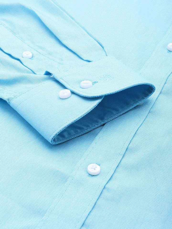 Raymond Self Design Slim Fit Pure Cotton Formal Shirt