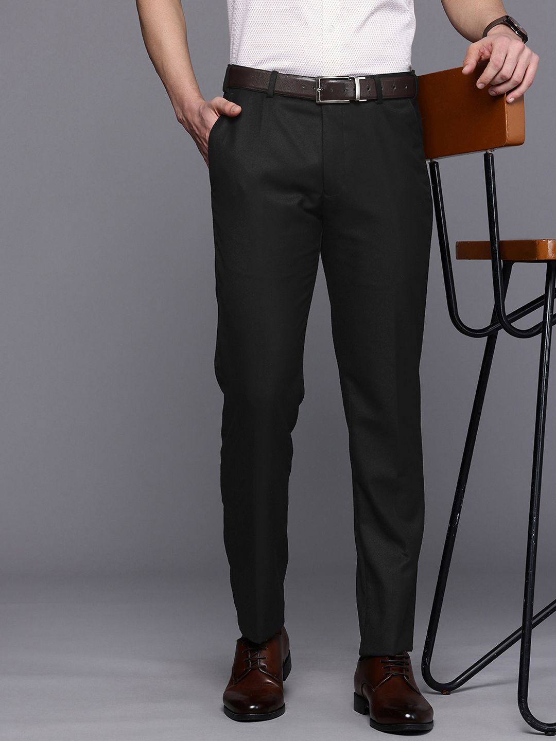 Raymond Men Slim Fit Formal Trousers
