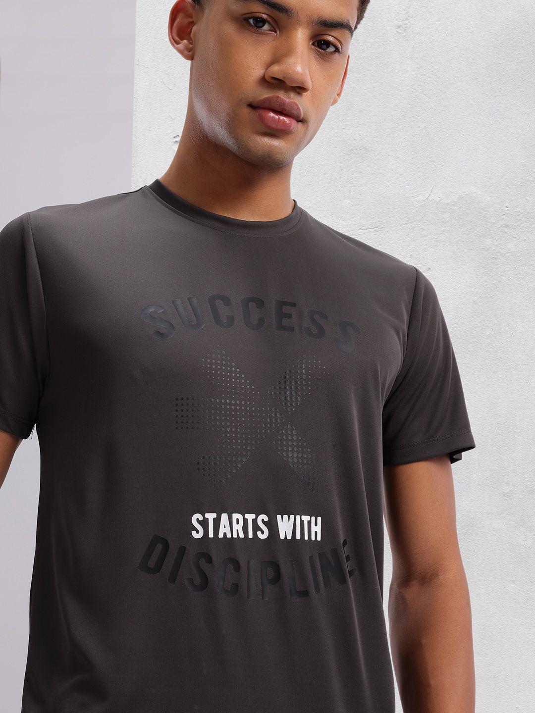 HRX by Hrithik Roshan Rapid-Dry Typography Print Training T-shirt