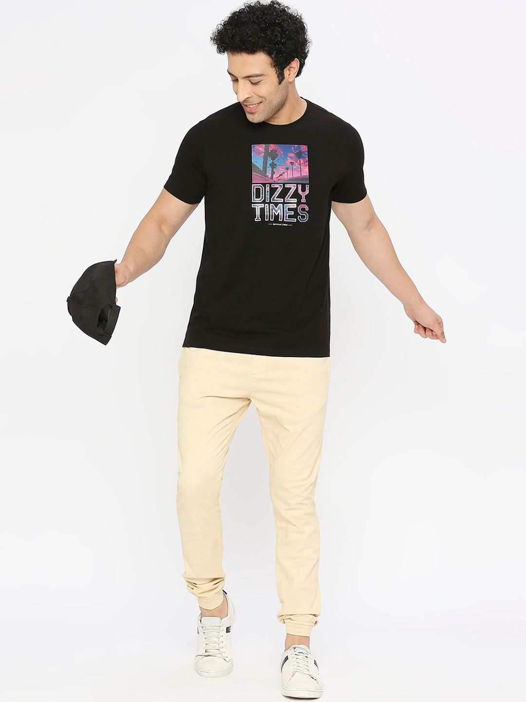 SPYKAR Men Mid Rise Slim Fit Cotton Joggers