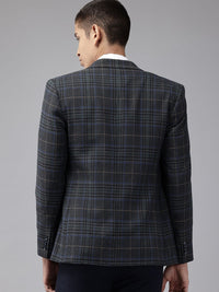 Park Avenue Slim Fit Checked Single-Breasted Blazers