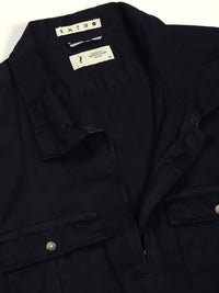 Thomas Scott Men Classic Spread Collar Solid Cotton Casual Shirt