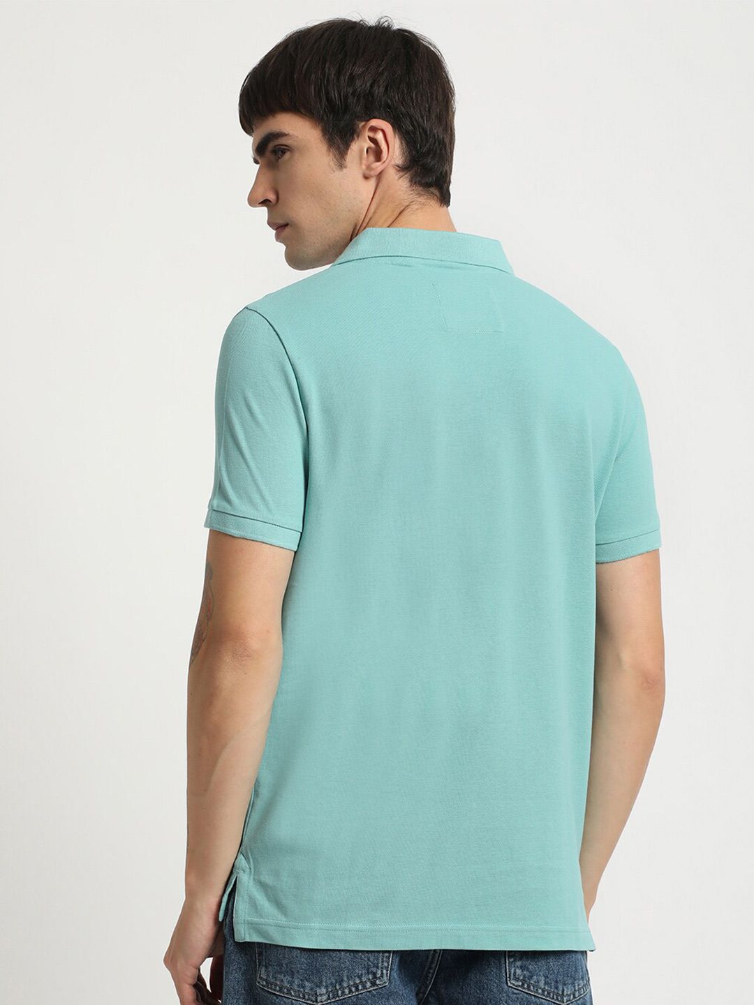 THE BEAR HOUSE Polo Collar Slim Fit Pure Cotton T-shirt