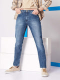 The Indian Garage Co Men Blue Slim Fit Low-Rise Clean Look Stretchable Jeans