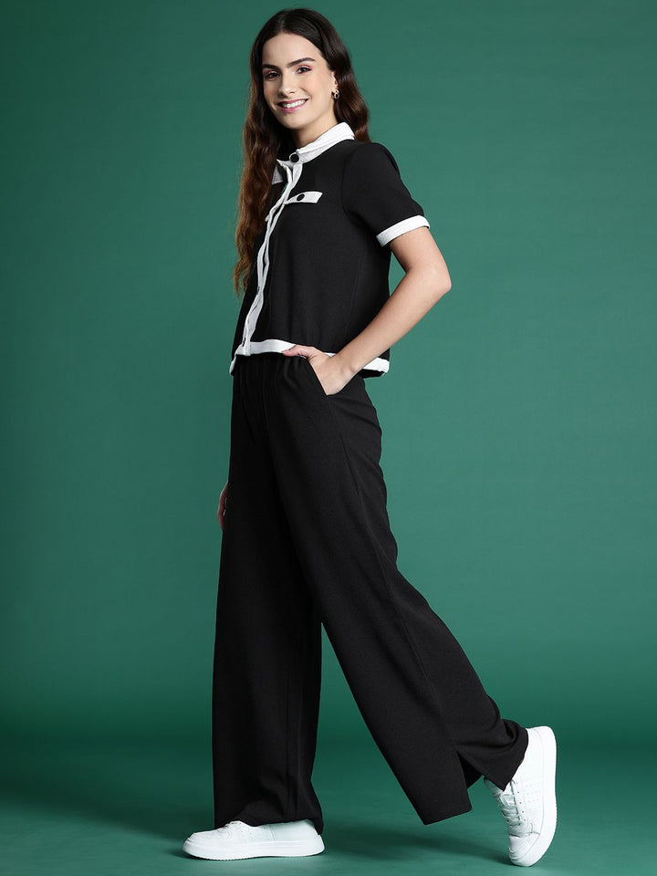 DressBerry Pocket Detail Shirt With Trousers Co-Ord Set