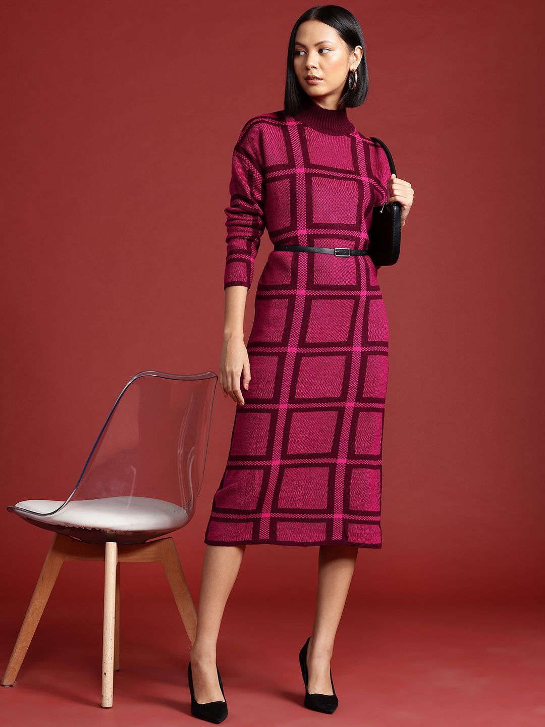 all about you Acrylic Jumper Midi Dress