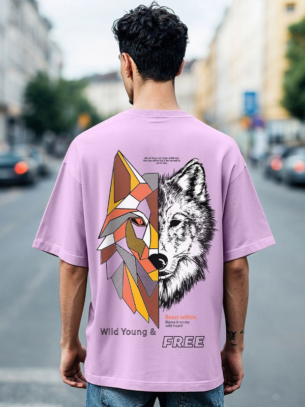 Bewakoof Green Watching You Change Colours Graphic Printed Oversized T-shirt