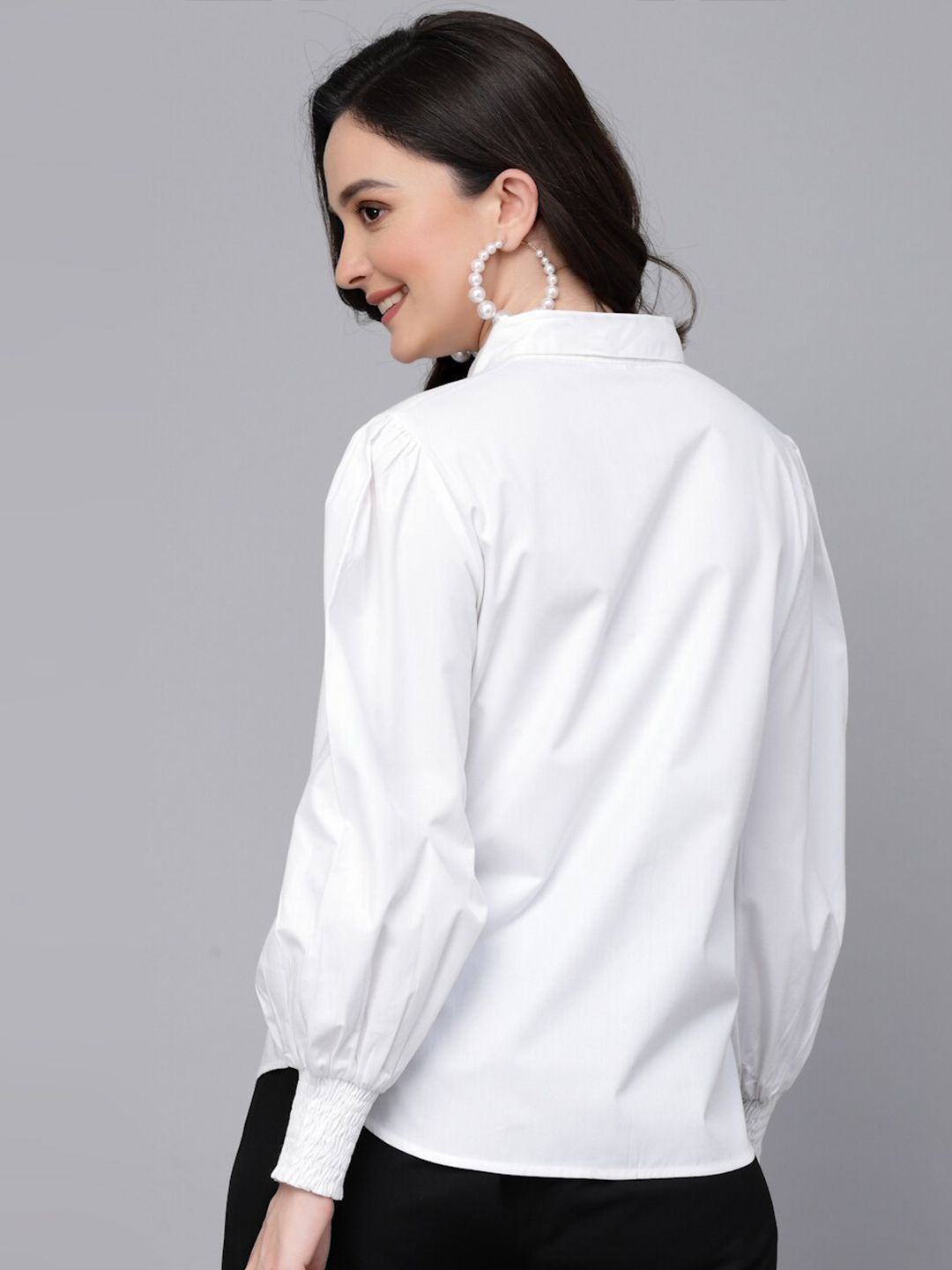 Style Quotient Smart Regular Fit Bishop Sleeves Formal Shirt
