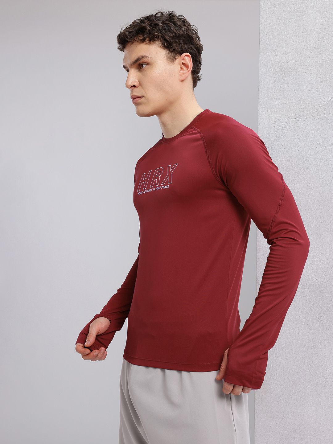 HRX by Hrithik Roshan Brand Logo Print Rapid-Dry Training T-shirt