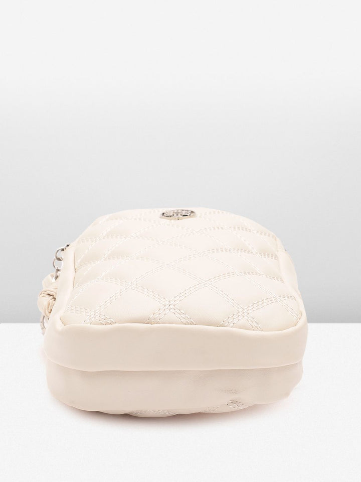 Lino Perros Structured Sling Bag with Quilted Detail
