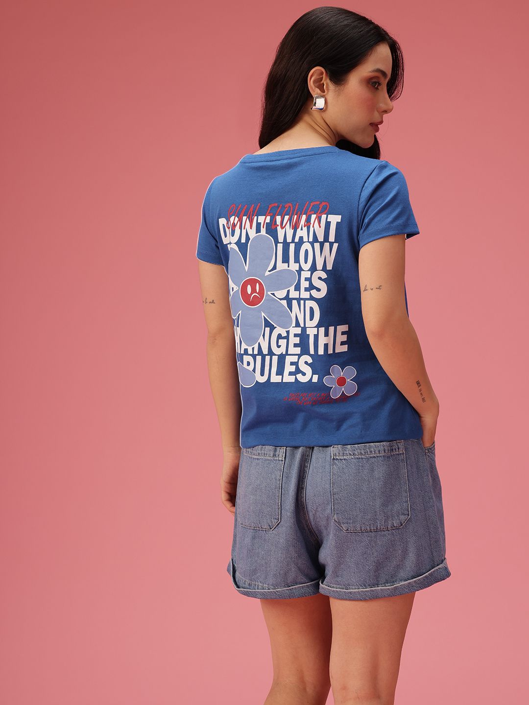 DressBerry Typography Printed T-shirt
