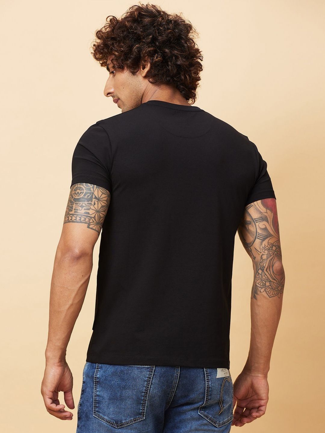 Being Human Men Printed Applique T-shirt