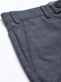 Park Avenue Men Checked Formal Trousers