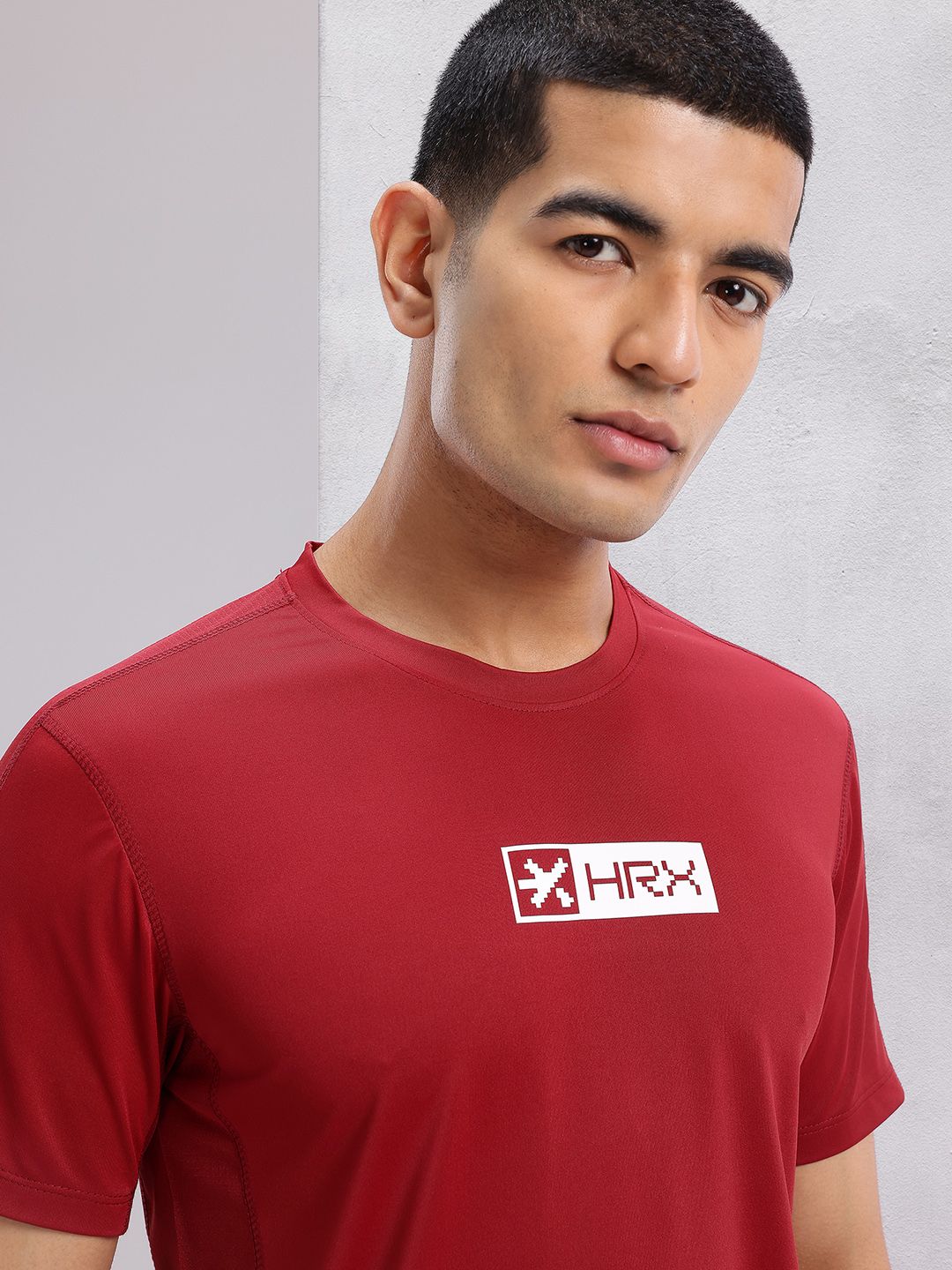 HRX by Hrithik Roshan Brand Logo Printed Rapid-Dry Training T-shirt