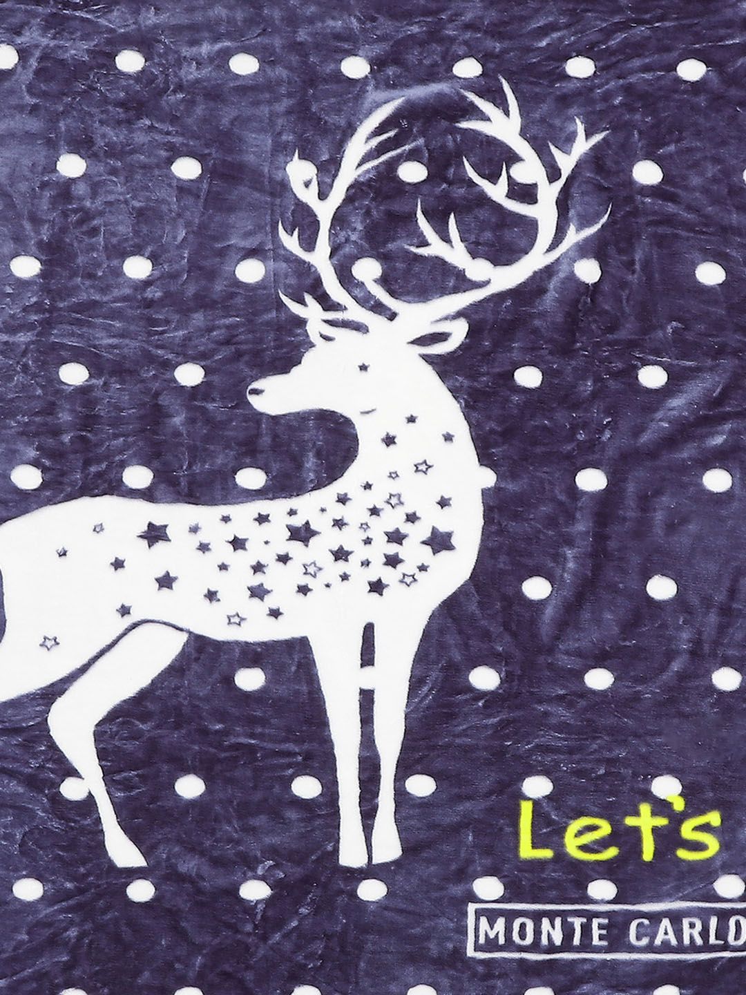 Monte Carlo Purple & White Cartoon Characters Mild Winter 600 GSM Single Bed Blanket