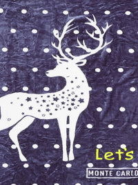 Monte Carlo Purple & White Cartoon Characters Mild Winter 600 GSM Single Bed Blanket