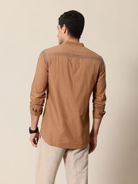 Mr Bowerbird Pure Cotton Embroidered Tailored Fit Opaque Casual Shirt