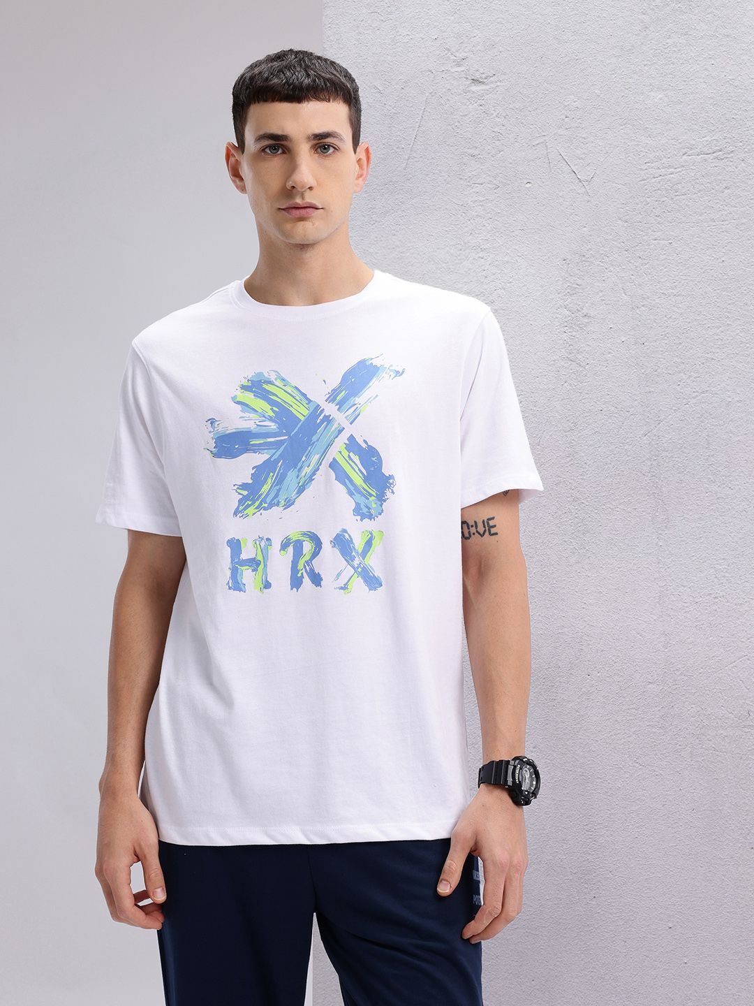 HRX by Hrithik Roshan Brand Logo Print Lifestyle T-shirt