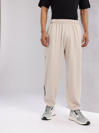 HRX by Hrithik Roshan Men Side Striped Mid-Rise Relaxed Fit Lifestyle Joggers