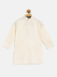 SOJANYA Boys Coloured Cream Solid Straight Kurta